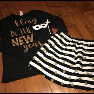 Girls New Years Eve Skirt and Top